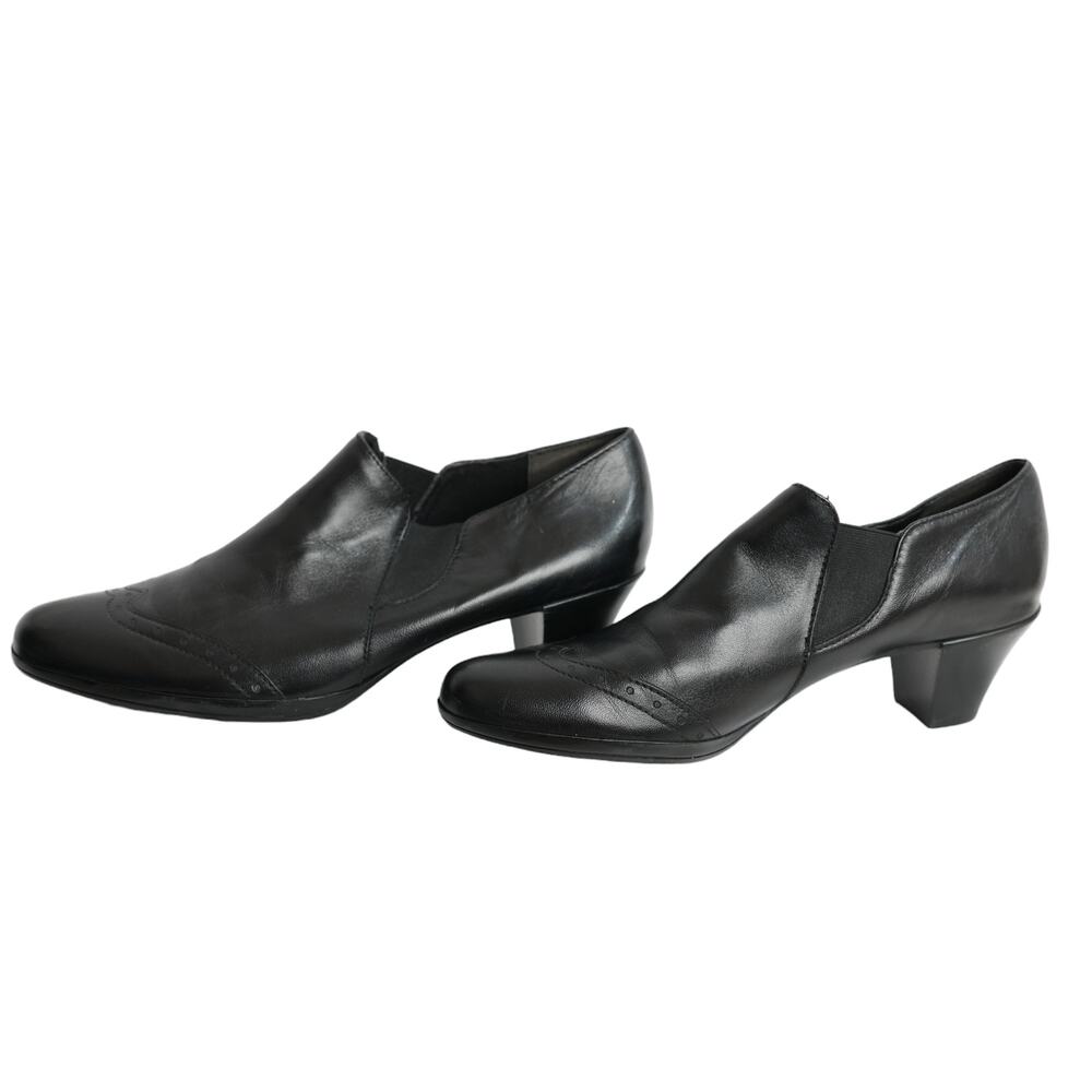 Munro Black Betsy Leather Bootie 9.5 N women's